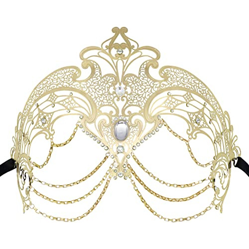 Thmyo Women's Masquerade Laser Cut Metal Venetian Pretty Hal