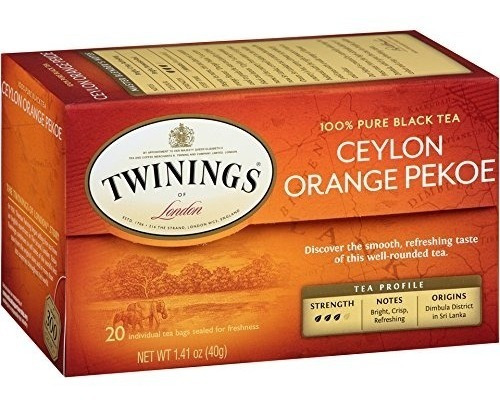 Te Twinings Ingles Celion Orange Pekoe Saquitos Importado