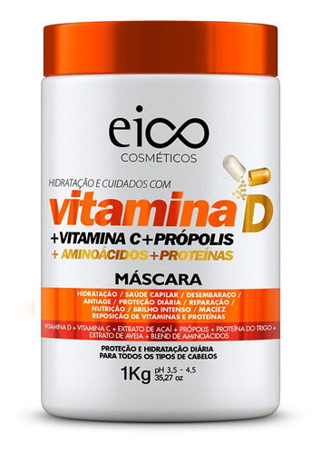 Eico - Máscara De Tratamento Vitamina D - 1kg