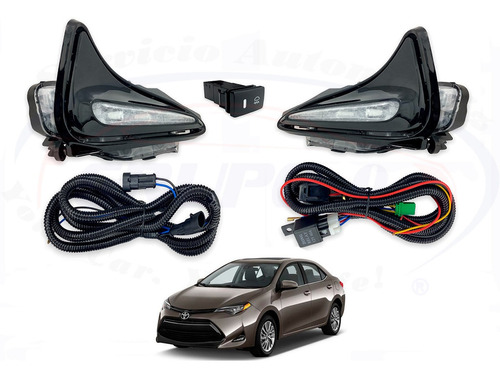 Kit Faros Niebla Auxiliares Toyota Corolla Le 2017 Al 2019