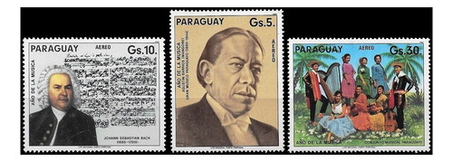 Año De La Música - Paraguay 1985 - Serie Mint - Yv Pa 977-79