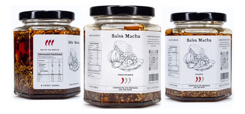 Kit 3 Salsas Macha Con Aceite De Oliva 250ml + Envio Gratis