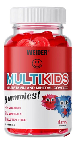 Multivitaminas Niños Weider Multikids X 50 Gomas