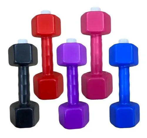Mancuernas De Pvc Recargables De 1 2 A 2 Kg El Par Mrgym