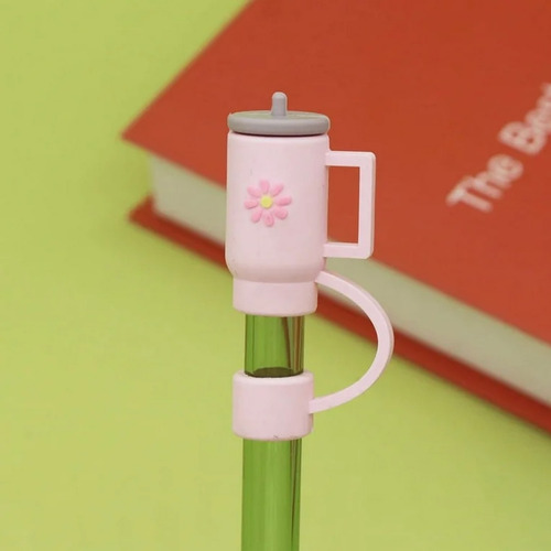 Tapa De Silicona Para Sorbete De Vaso Termico Vaso Rosa Claro