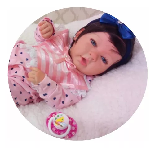 Bebê Reborn menina Realista toda em silicone .Pode banhar!, Bebês Meninas