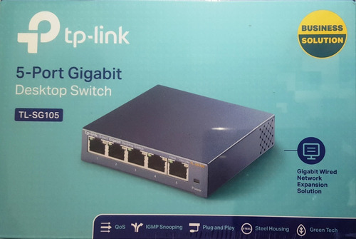 Switch Suiche 5 Puertos 1gb Tplink Rj45 Cable Mercusys Red