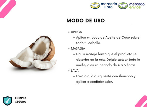 Aceite Coco De La India Tratamiento Cab - mL a $420