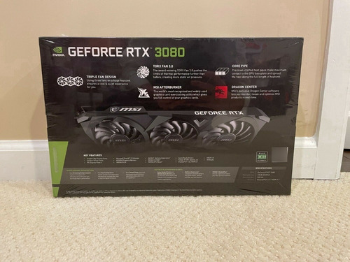 Imagen 2 de 4 de Msi Geforce Rtx 3080 Ventus 3x 10g Oc 10gb Gddr6x Graphics