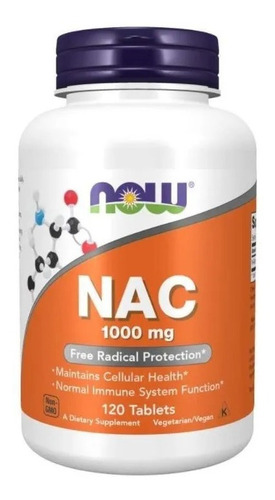 Nac  N-acetilcisteína / 1000mg  / 120 Tabletas