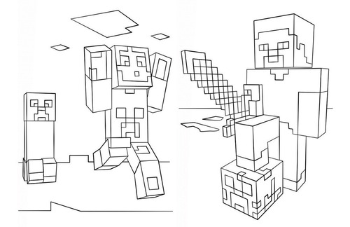 30 Libros P/pintar Minecraft Personalizados 15x21