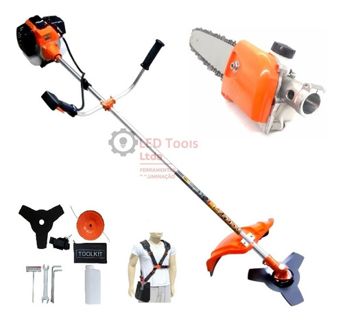 Imagem 1 de 5 de Roçadeira Multifuncional Á Gasolina 3hp 63cc + Motopoda