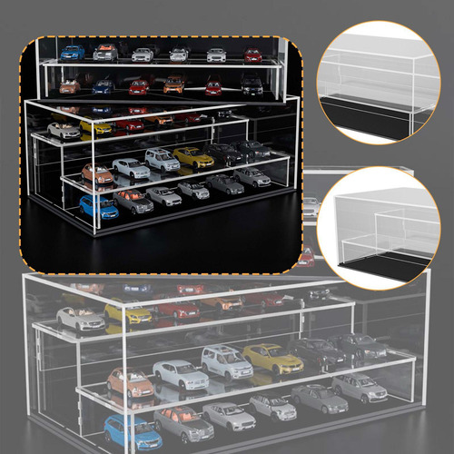1/64 Modelo Caso De Exibição De Carros Vitrine 3 Camadas
