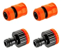 Comprar Kit 2 Engate Rápido De Mangueira + Bico Torneira 1\u002F2 - 3\u002F4 Cor Laranja