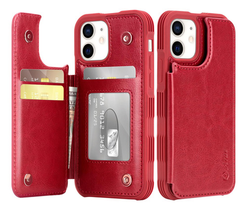 Funda Billetera Arae iPhone 12/12 Pro Rojo