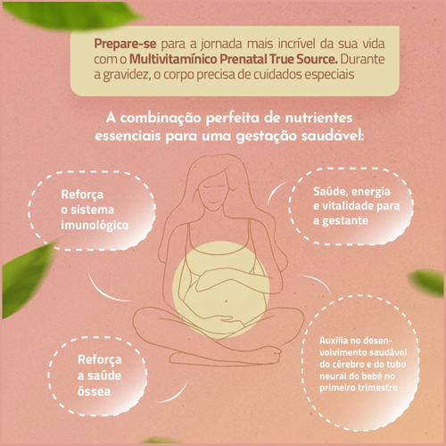 Suplemento Pre Natal - True Source 90 Cáps.