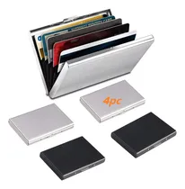 Comprar Tarjetero Para Tarjetas De Crédito Acero Inoxidable 4 Piezas