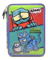 Comprar Cartuchera Canopla 2 Pisos Pvc Con Útiles Escolares Cresko Color Ultra Zombies