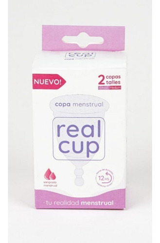 Copa Menstrual 2 Talles Reutilizable Vegano Real Cup X2 Color Blanco