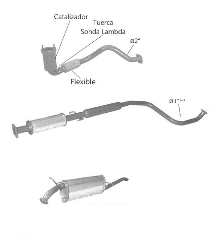 Caño De Escape Con Catalizador Chevrolet Aveo