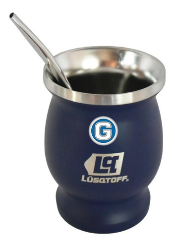 Mate Con Bombilla Acero Inoxidable 300 Ml Lusqtoff Azul Stan