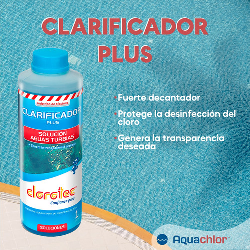 Clarificador Plus Para Pileta Agua Turbia Clorotec 1lt