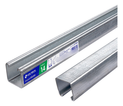 2 Perfiles Volteck Unical Solido 1.5 M 4 X 4 Cm Calibre 14