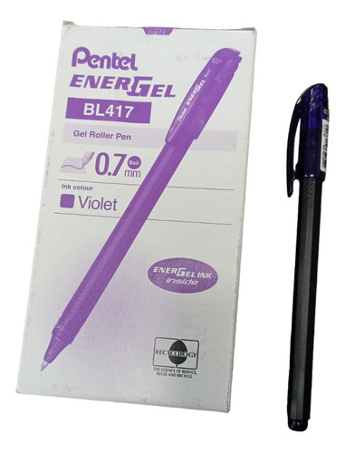 Caja De Lápiz Gel Roller Makuro 0.7 - Violeta 