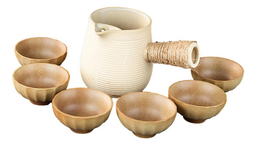 Bule De Cerâmica Com 6 Xícaras Para Ferver Água Estilo C