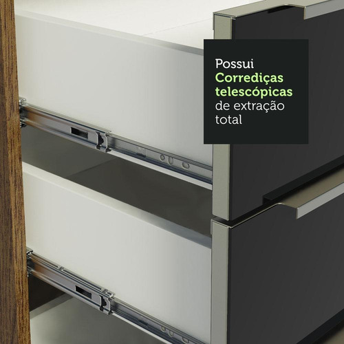 Armário De Cozinha Completa De Canto 546cm Rp Lux Madesa 05