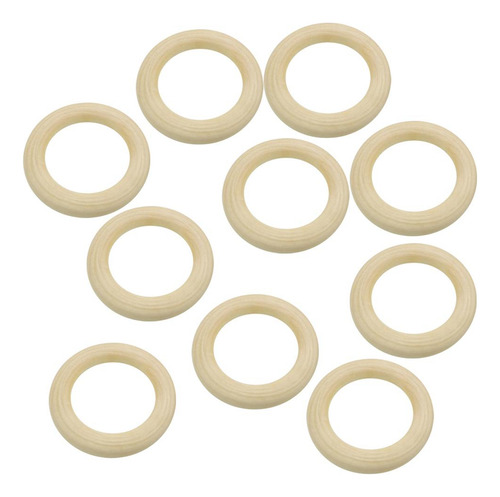 20 Peças Anel De Loop De Madeira Natural Material De