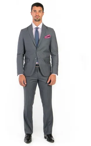 Gris oxford online traje hombre