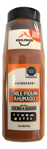 Sazonador Grileros Chile Piquín Ahumado 750 G