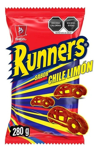 5 Pzas Nuevo Botana Barcel Runners Sabor Salsa Picante 280 G