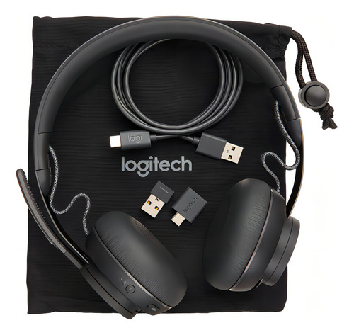 Headset Buetooth Zone Wireless Teams 981-000853 Logitech Preto