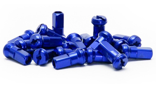 Set Niples Excel Traseros 4 Mm Azul Aluminio Japon Fas Motos