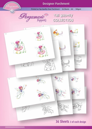 Pergamano A4 Designer Perchment Poppets The Whimscollection