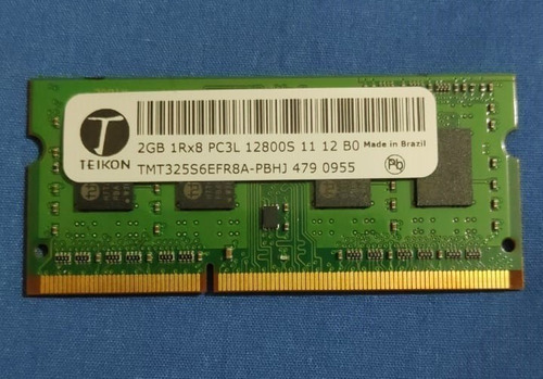 Memória 2gb Ddr3 Pc3l 1rx8- 12800s - 1600mhz Para Notebook