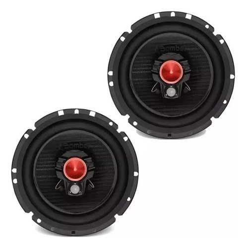 Kit Alto Falante Bomber Porta Dianteiro Vw Gol G5 G6 200 2un Cor Preto