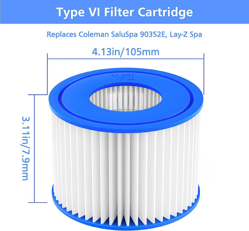Sorsweet Filtro De Bañera De Hidromasaje Tamaño De Cartucho