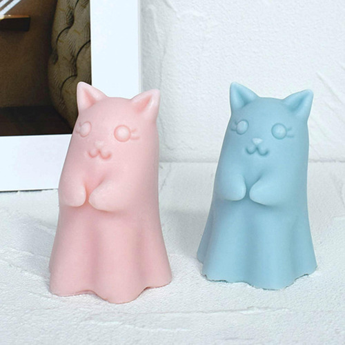 Molde De Resina De Gato Fantasma Molde De Vela De Gato De Ha
