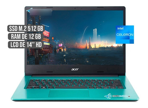 Portatil Acer Intel Dual Core N4500 Disco Ssd 512gb Ram 12gb