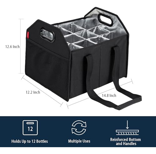 Porta Botellas De Vino Plegable Para 12 Botellas, Caja De Al