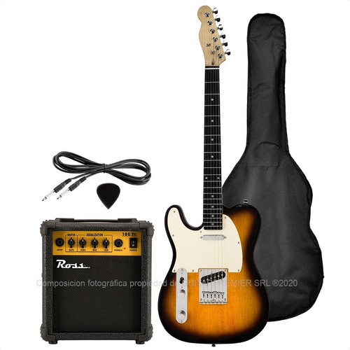 Guitarra Electrica Zurdo Telecaster + Ampli 10w Funda Cable
