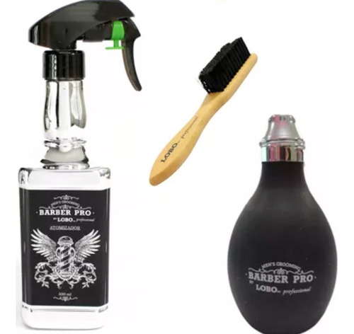 Kit Navideño  Barberia Silver Atomizador+ Difusor +cepillo 