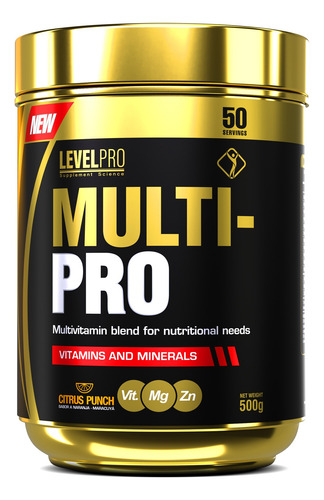 Multi Pro / Multivitamínico En Polvo - Level Pro 500gr