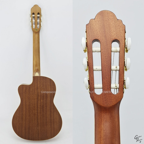 Imagen 8 de 10 de Guitarra Criolla Con Corte Superior Media Caja Pro Rj M6