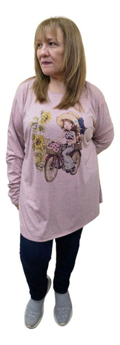 Remera Algodon Spum Sublimada Mangas L,personalizada T 1 A 8