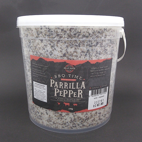 Imagem 1 de 2 de Sal Pimenta Reino Parrilla Granel Atacado 4kg Bullet Pepper