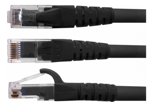 Cable Patch Inyectado Multifilar 1 Metro Negro Cat5e